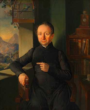 Günther Anton，世界牧师和哲学作家`Günther Anton, Weltpriester und philosophischer Schriftsteller (1836) by Franz Aichholzer
