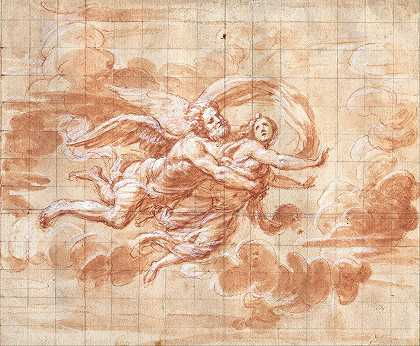 Boreas绑架Orithyia`Boreas Abducting Orithyia (1640) by Giovanni Maria Morandi