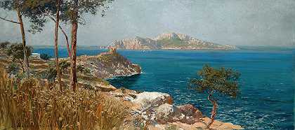 来自索伦托的卡普里`Capri From Sorrento by Carlo Brancaccio