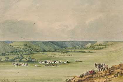 舍延河`Sheyenne River (1854) by John Mix Stanley
