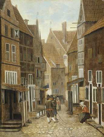 城市景观`View of a Town (1654 ~ 1662) by Jacob Vrel
