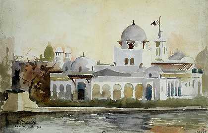 1900年展览，土耳其馆`Exposition de 1900, le pavillon de la Turquie (1900) by Laure Brouardel