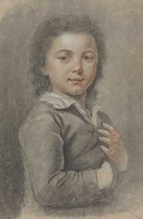 一个小男孩的肖像`Portrait of a Young Boy by Catherine Lusurier