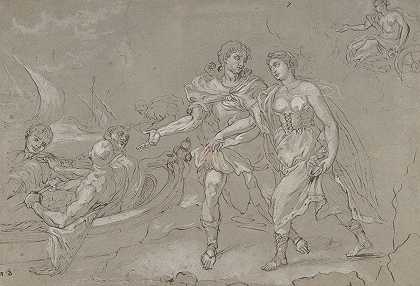 对海伦娜的强奸`The Rape of Helena (late 17th–18th century) by Daniel Seiter