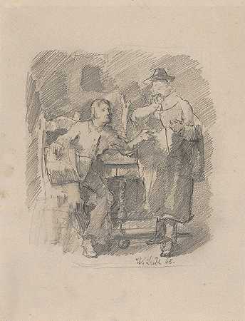 评论家`The Critic (1868) by Wilhelm Leibl
