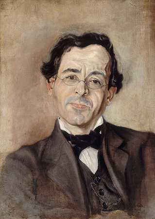 保罗·莱奥托肖像（1872-1956），作家和专栏作家`Portrait de Paul Léautaud (1872~1956), écrivain et chroniqueur (1915) by M. Th. Catti