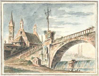 教堂和桥梁`Kirke Og Bro (1778 ~ 1845) by Aron Wallick