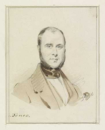 丹尼尔·阿道夫·罗伯特·琼斯画像`Portret van Daniel Adolphe Robert Jones (1841) by David Bles