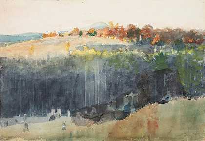 山谷和山坡`Valley and Hillside (1889) by Winslow Homer