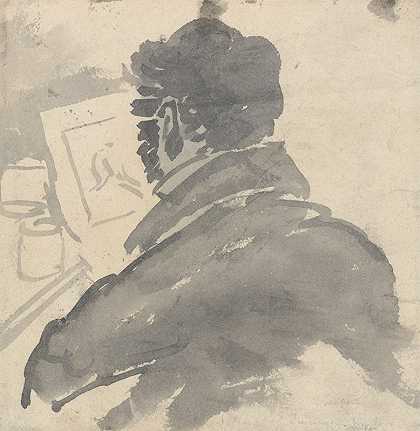J.M.W.特纳素描研究`Study of J.M.W. Turner Sketching by George Jones