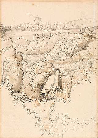 树林间的小屋，肖勒姆`A Cottage among Trees, Shoreham by Samuel Palmer