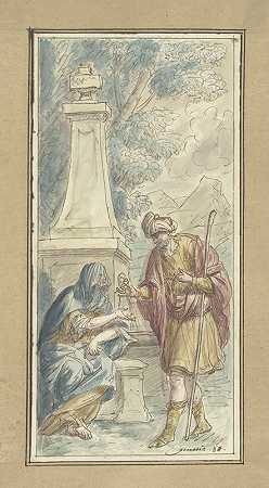 塔马尔的犹大`Juda en Thamar (1677 ~ 1755) by Elias van Nijmegen