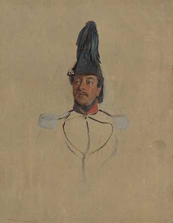纳巴尔船长肖像研究`Portretstudie van kapitein T.S. Nabal (1819 ~ 1860) by Nicolaas Pieneman