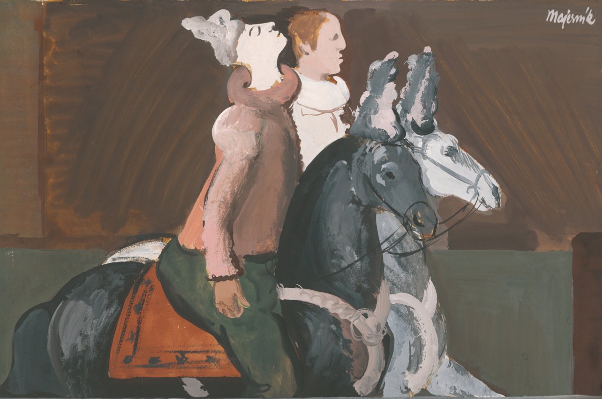 两名骑手`Two Riders (1936) by Cyprián Majerník