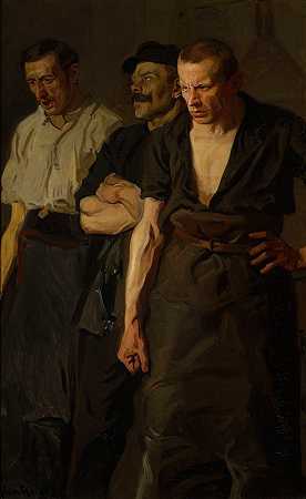 罢工`Strike (1910) by Stanisław Lentz