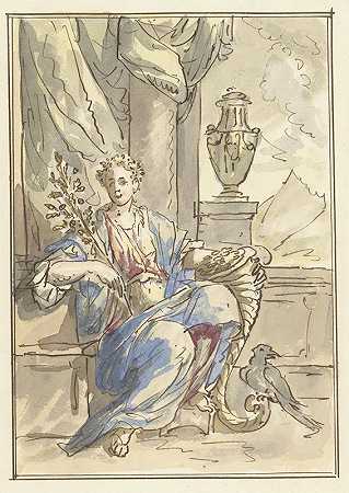 幸福寓言`Allegorie van het Gelukkig Leven (1677 ~ 1755) by Elias van Nijmegen