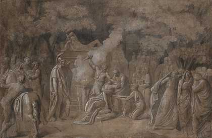 伊菲涅亚之死`Death of Iphigenia (possibly c. 1758~1759) by Benjamin West