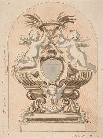 圣物箱的设计`Design for a reliquary (late 17th–early 18th century) by Pieter Verbruggen the Younger