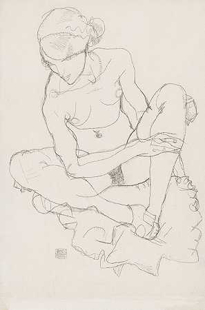 无标题`Untitled (1914) by Egon Schiele