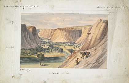 玛丽亚岛河`Marias River (1854) by John Mix Stanley