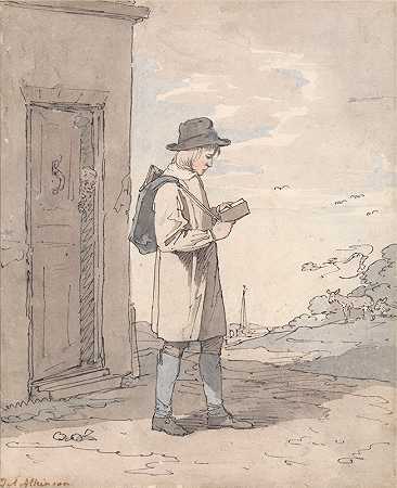 上学`Going to School (between 1801 and 1810) by John Augustus Atkinson