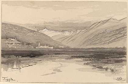 塔吉亚`Taggia (1884~1885) by Edward Lear