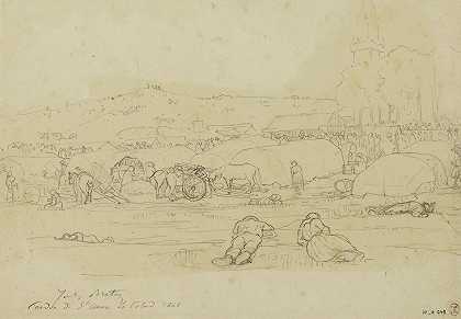 圣安拉帕鲁的道歉`Pardon de Sainte~Anne~la~Palud (1868) by Jules Breton
