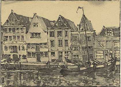 霍恩的Veermanskade`Veermanskade te Hoorn (1929) by Dick Ket