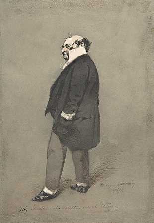 社会人（约瑟夫·普鲁德霍姆先生）`The Society Man (Monsieur Joseph Prudhomme) (1874) by Henry Bonaventure Monnier
