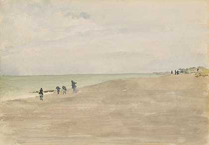 蛋白石海滩`Opal Beach (1882~1884) by James Abbott McNeill Whistler
