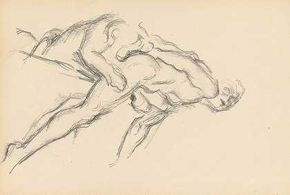 普吉研究s克罗托纳的米洛`Study of Pugets Milo of Crotona (1880~1883) by Paul Cézanne