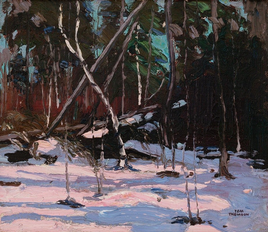 早雪，阿尔冈金公园`Early Snow, Algonquin Park (c. 1914) by Tom Thomson