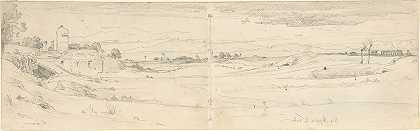 阿皮亚之路`View of the Appian Way (1866) by August Leopold Venus