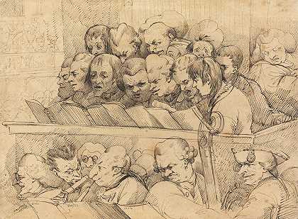 音乐会`The Concert (1776) by John Hamilton Mortimer