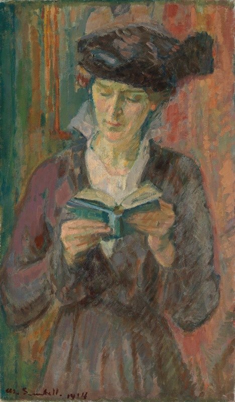 安尼·拉格伯格夫人`Mrs. Anni Lagerborg (1914) by Magnus Enckell