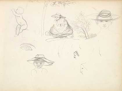 人物素描`Sketches of Figures (1840–60) by Frederic Leighton