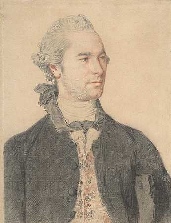男人肖像`Portrait of a Man (1755–65) by Jean-Etienne Liotard