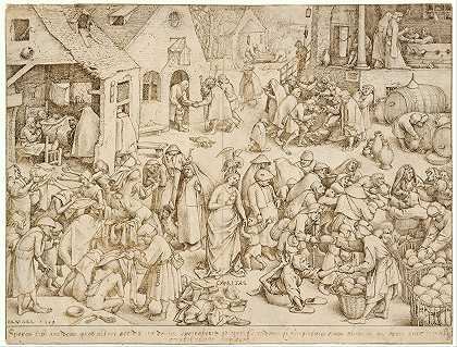 明爱（慈善）`Caritas (Charity) (1559) by Pieter Brueghel the Elder