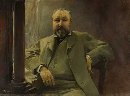 法国马格纳德肖像`Portrait de Françis Magnard (1884) by Albert Besnard