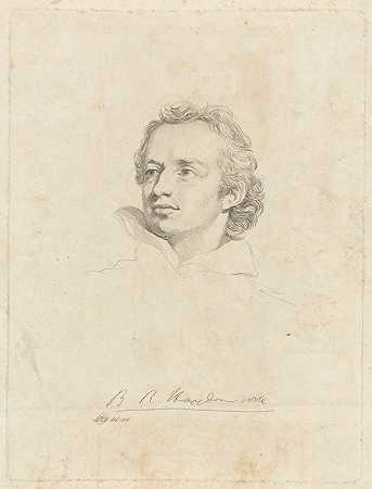 本杰明·罗伯特·海登的肖像`Portrait of, Benjamin Robert Haydon by Benjamin Robert Haydon