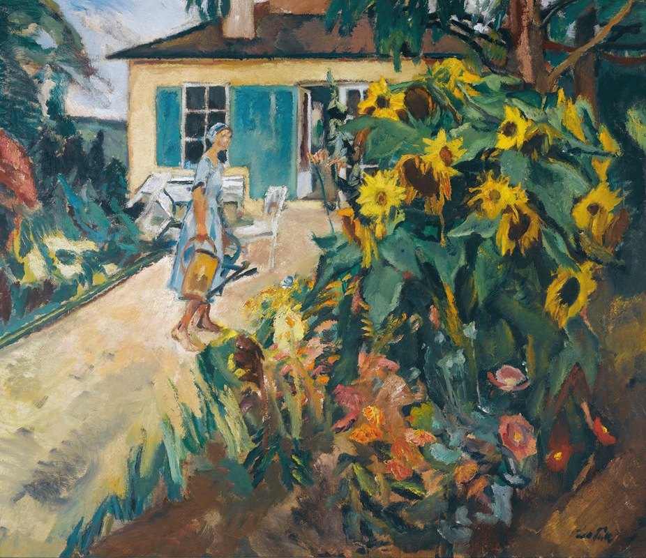 我的花园（我的花园）`Mein Garten (My Garden) (1926) by Leo Putz