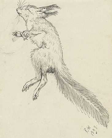 死松鼠`Dode eekhoorn (1898) by Richard Nicolaüs Roland Holst