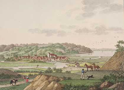 从西南方向来的路`Vejle fra sydvest (1822 – 1823) by Søren L. Lange