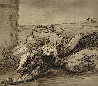英雄与利安德`Hero and Leander (1700 – 1799) by Alexander Runciman