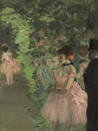后台的舞者`Dancers Backstage (1876~1883) by Edgar Degas