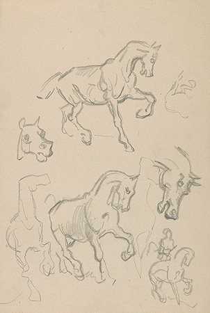 马的草图`Luźne szkice koni by Ivan Ivanec