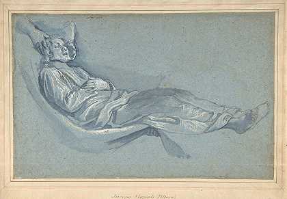一个男性雕像被放入坟墓的研究`Study for a Male Figure Lowered into a Grave (1607–13) by Cigoli (Ludovico Cardi)