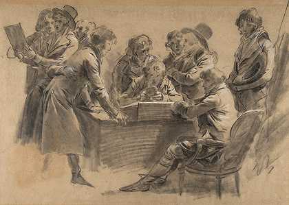 让·巴蒂斯特·伊莎贝和s工作室`Group of Artists in Jean~Baptiste Isabeys Studio by Louis Léopold Boilly