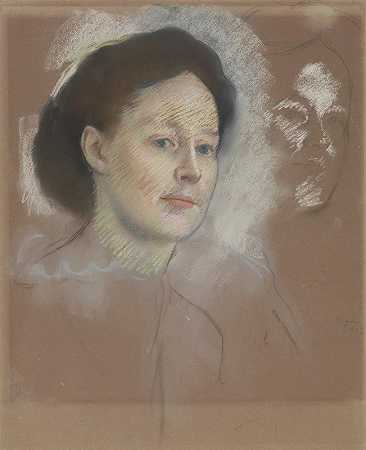 艺术家s的表亲，可能是威廉·贝尔夫人（玛蒂尔德·穆森，1841-1878）`The Artists Cousin, Probably Mrs. William Bell (Mathilde Musson, 1841–1878) (1873) by Edgar Degas