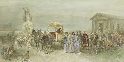 罗马人和巴达维人的集市`Marktplaats met Romeinen en Batavieren (1889) by Charles Rochussen
